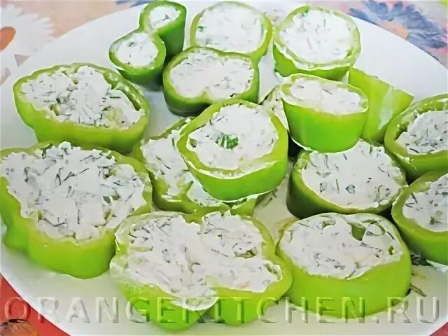 Фаршированные перцы творогом и зеленью