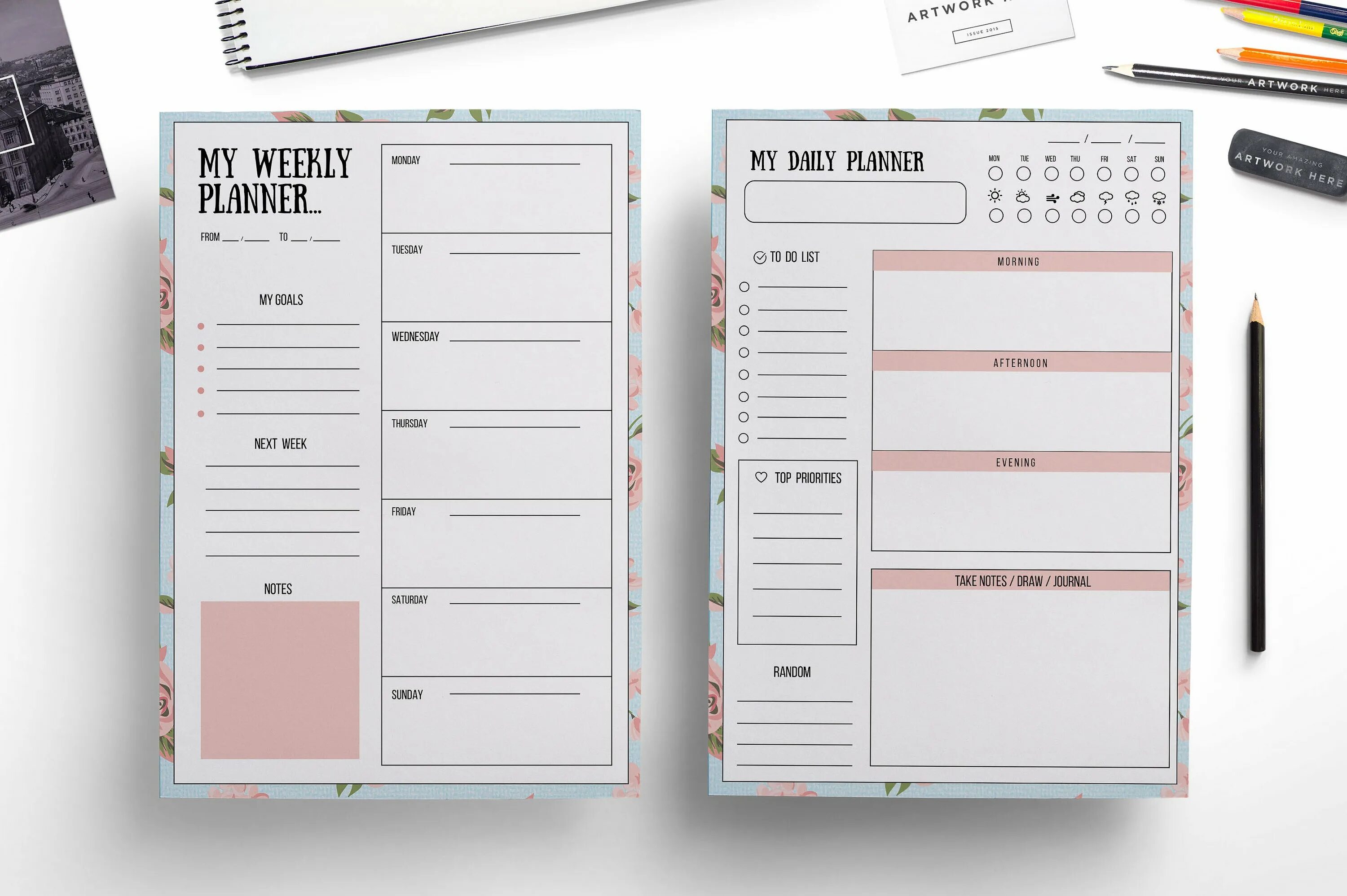 Daily Planner ежедневник. Daily Planner для печати. Листы для планера. Планеры для печати.