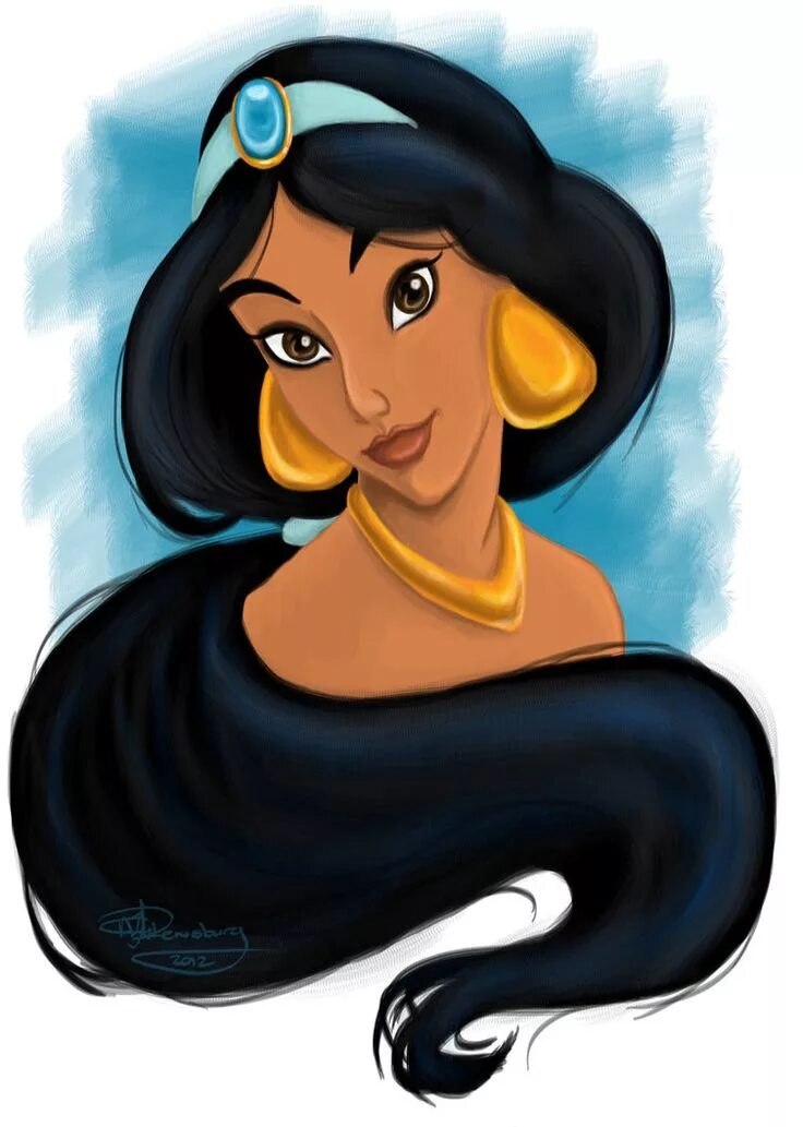 Принцесса с черными волосами
