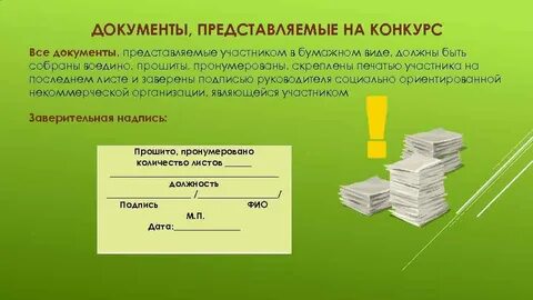 Документы представлены лицами или от лица