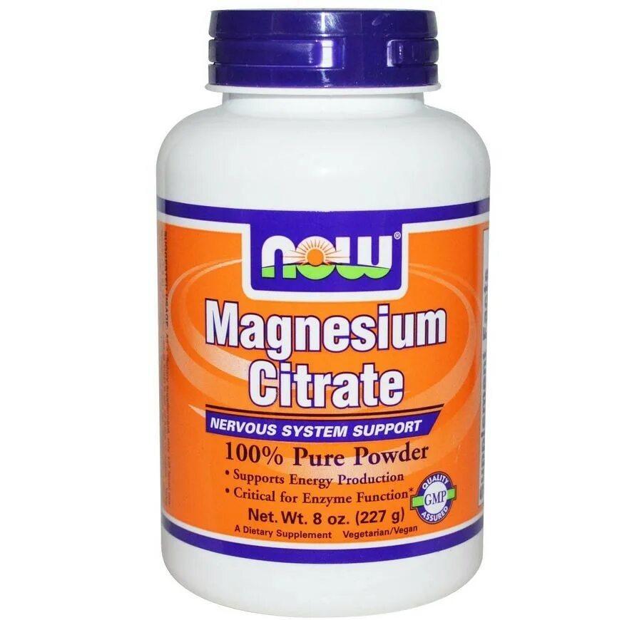 Цитрат магния купить в москве. Now Magnesium Citrate Pure Powder 227 г. Магний цитрат 227g Now. Магнезиум цитрат айхерб. Цитрат магния Magnesium Citrate.