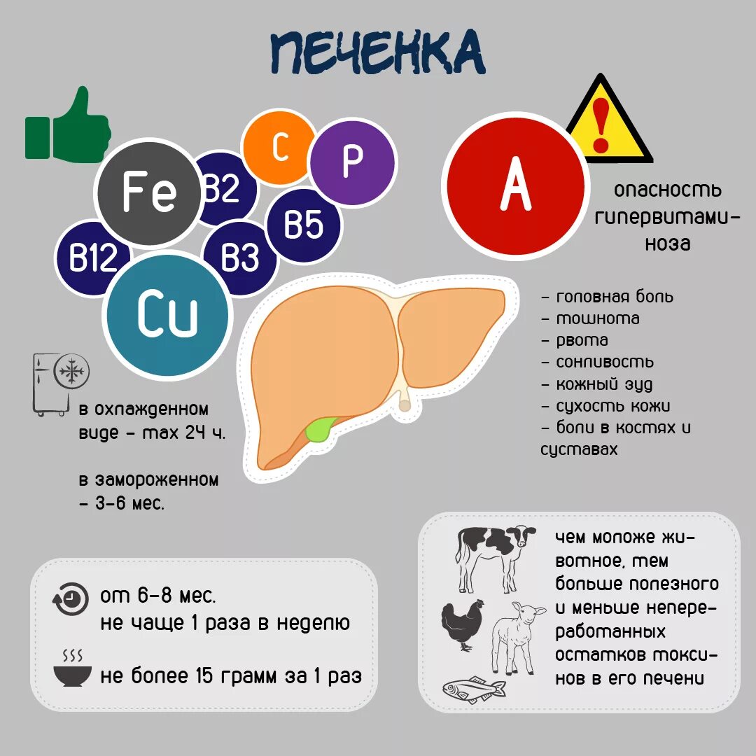 С какого возраста дают печень