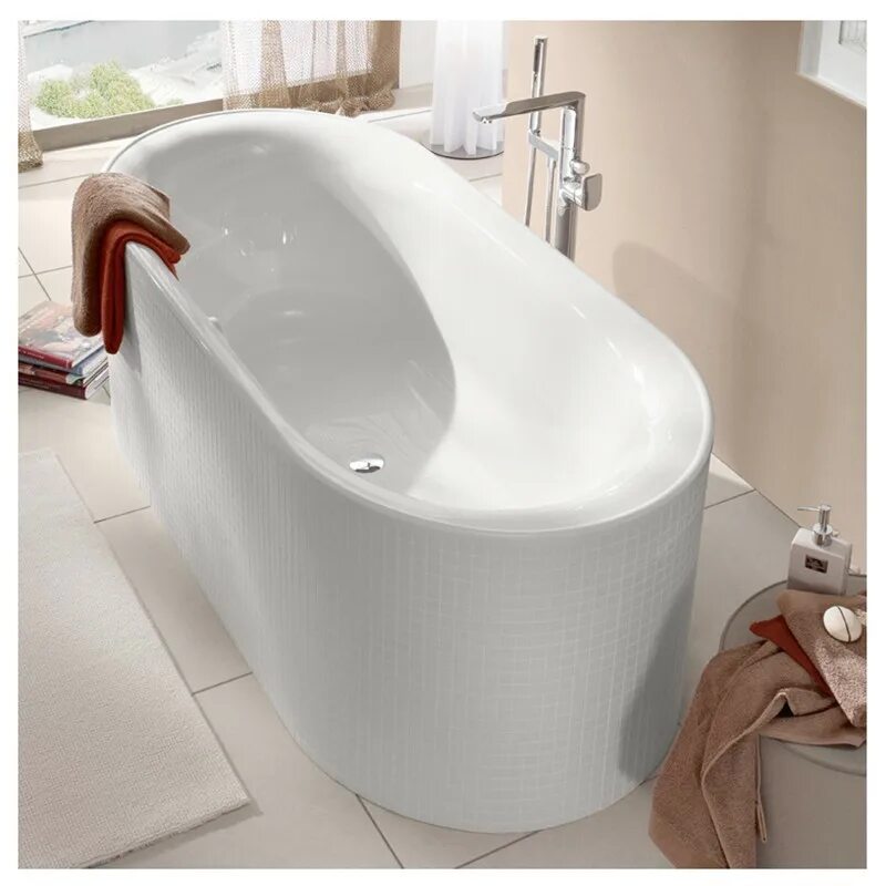 Ванная купить доставка. Квариловая ванна Villeroy&Boch Cetus. Ванна Villeroy & Boch Cetus Oval 175x75 ubq175ceu7v-01 кварил. Villeroy Boch ванна Cetus. Квариловая ванна Villeroy Boch Cetus 175x75.