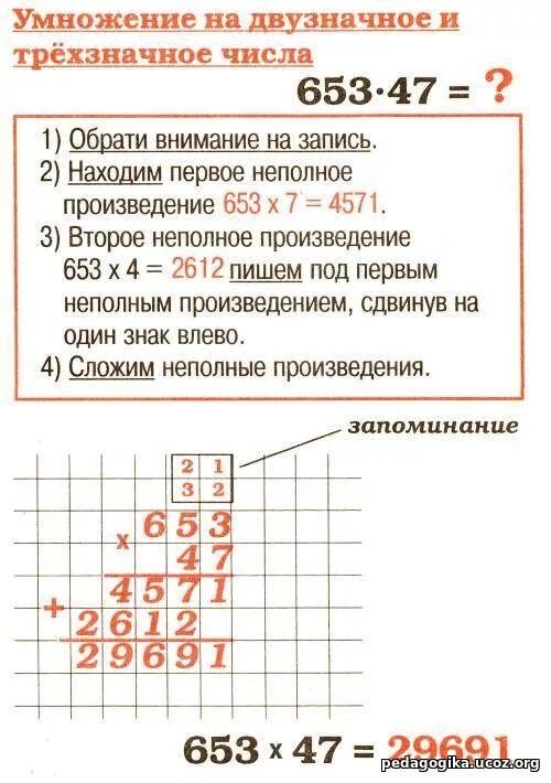 Примеры умножения многозначного числа на двузначное. Умножение на двузначное число 4 класс объяснение. Алгоритм умножения на трехзначное число столбиком. Умножение трехзначного на двузначное в столбик. Умножение двузначных чисел на двузначные с нулем.