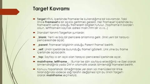 Target html