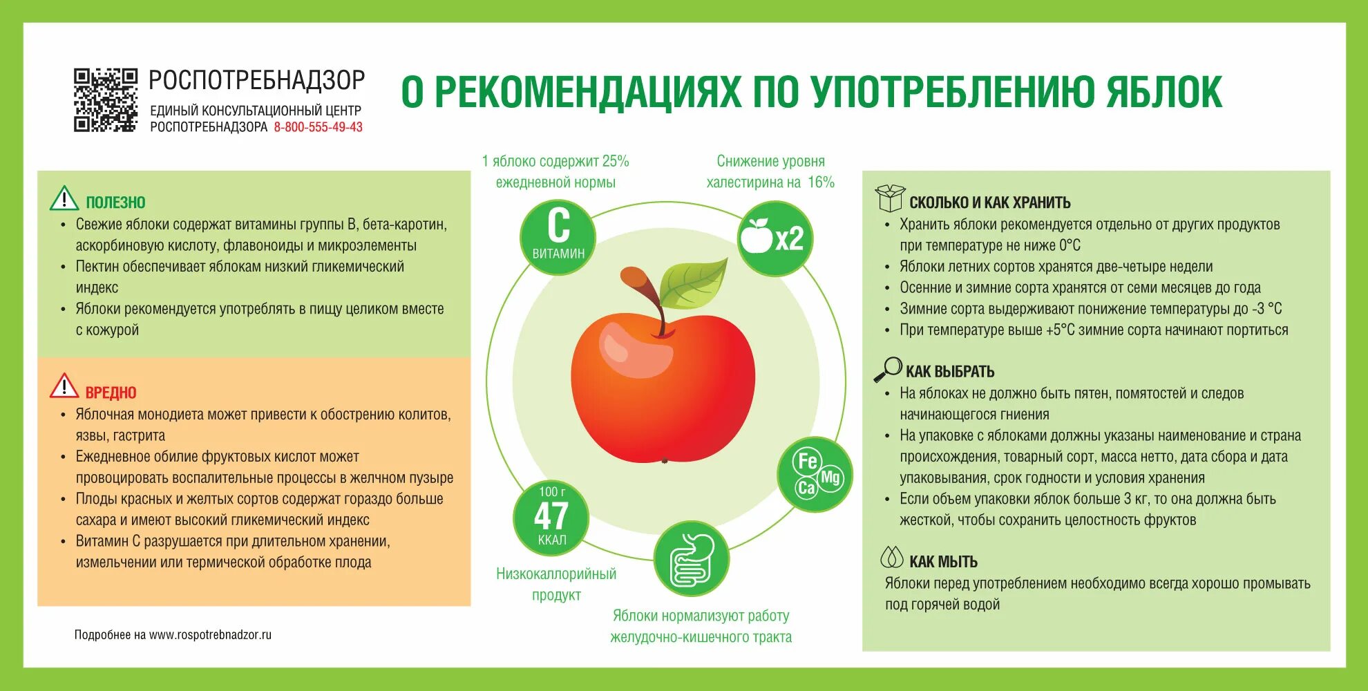 Как правильно есть яблоко