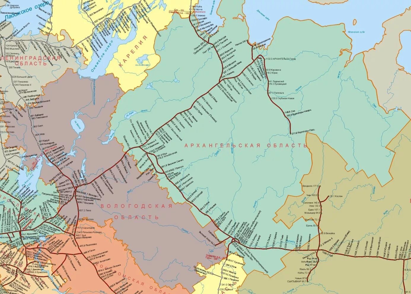 Железнодорожные линии россии. Карта ЖД станции Северной железной дороги. Северная железная дорога станции Северной железной дороги. Северная железная дорога карта Архангельск. Станции Северная железная дорога карта со станциями.