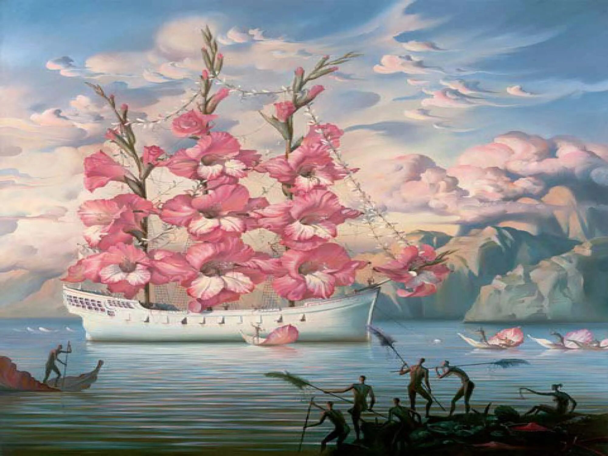 Владимир куш художник картины. Flower ship. Картины владимира куша с кораблями. Flower ship. Кущ владимир художник.