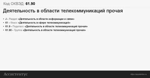 Оквэд 61