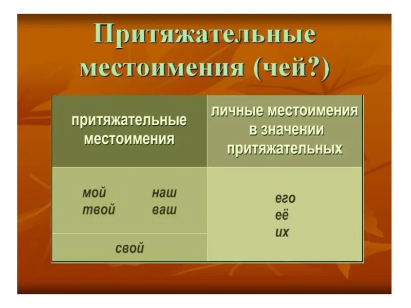 Местоимения мой твой наш ваш свой изменяются. Притяжательные местоимения. Притягательные местоимения. Притжательные сесиоим. Притчжательное петсоимение.