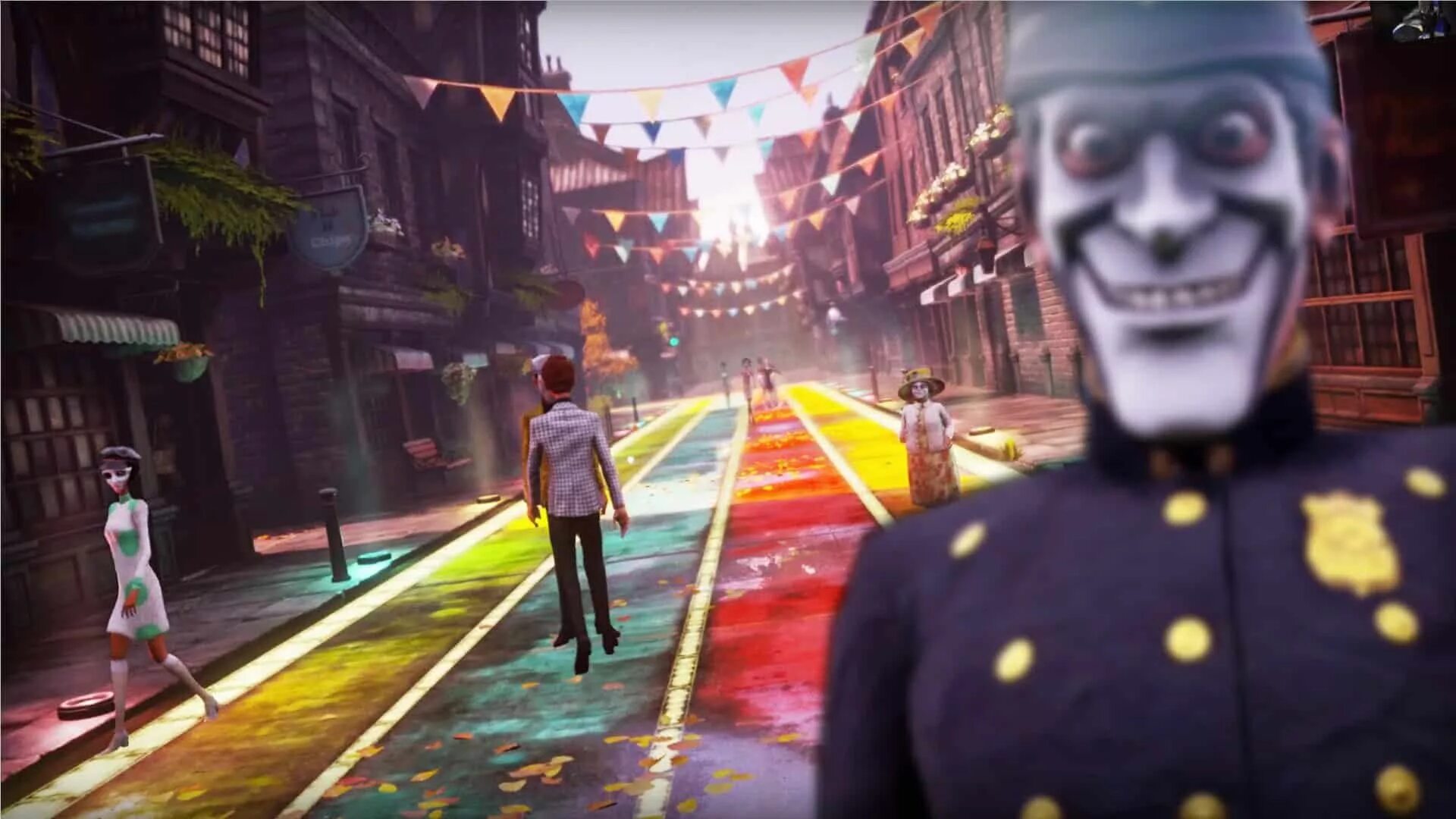 We game игры. Игра we Happy few. Ви Хэппи фью. We Happy few парадный район. We Happy few (2018).