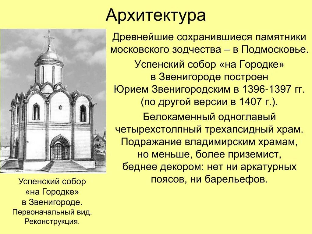 Памятники культуры созданные в xv веке. Культура Руси XII-XIV ВВ. Архитектура.