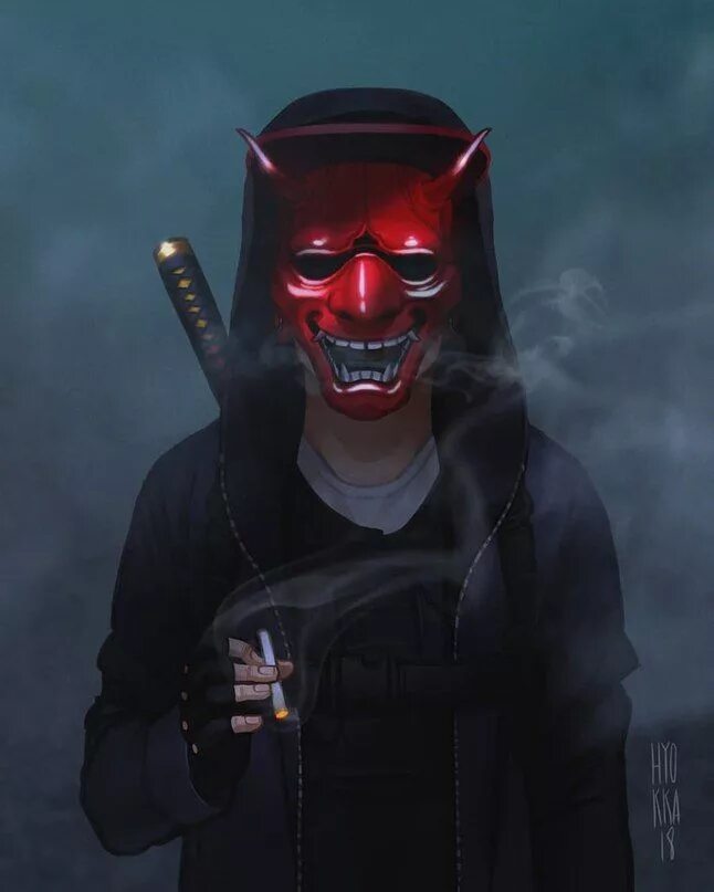 Человек в красной маске. Маска сайберпанк Самурай демон. Oni демон Самурай маска киберпанк. Парень в маске они. Маска демона.