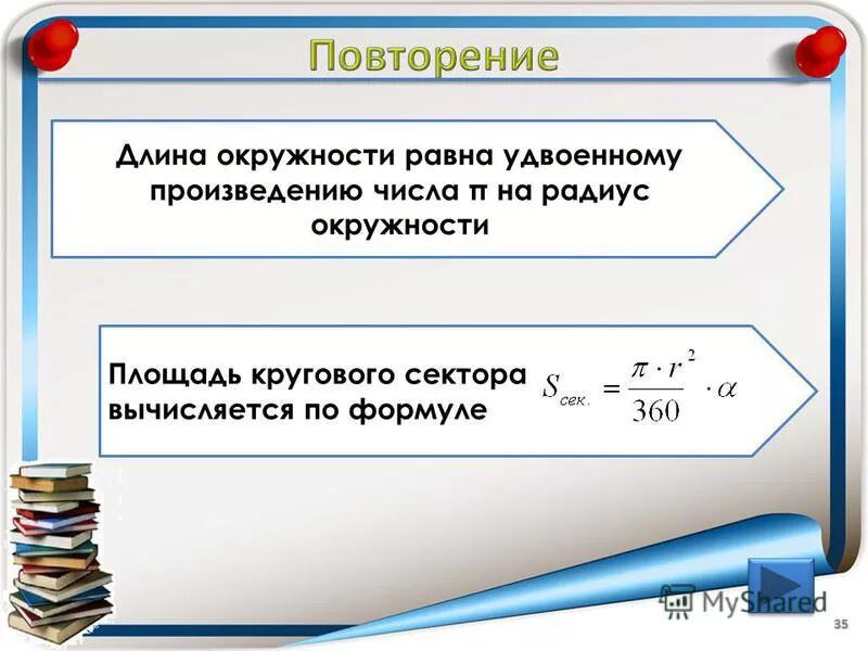 Площадь круга равна произведению числа пи и. Площадь круга равна произведению числа пи и