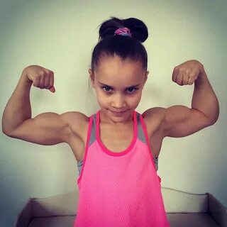 Little muscle girl