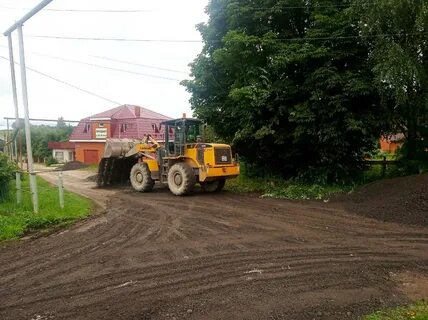 Ремонт дороги в деревне