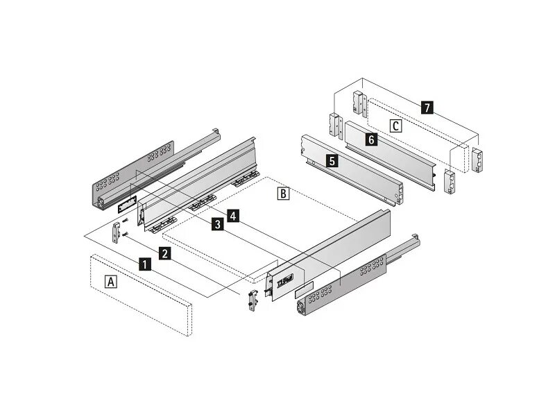 Комплект ящика Innotech atira. Ящик Hettich Innotech atira 70 мм. Комплект ящика Hettich atira Silent System. Комплект ящика Innotech atira полного выдв. Silent System, h70, nl470 серый.