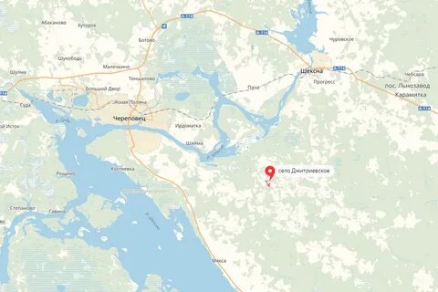 Шексна на карте