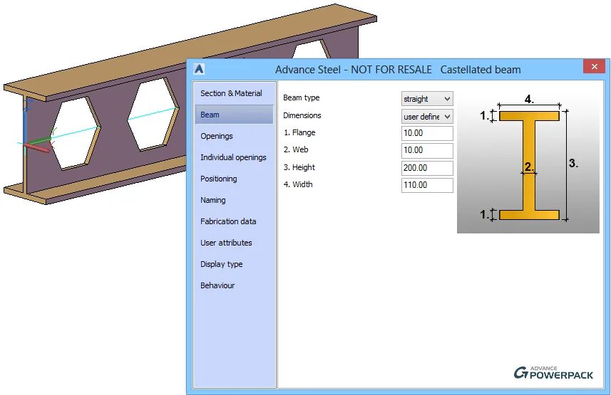 Castellated Beam. Цилиндр из пластины в Advance Steel. Castellated Beam Design. I Beam measurement.