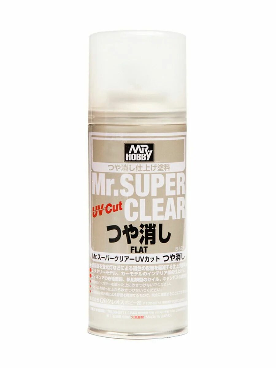 Mr. super Clear UV Cut Flat матовый 170 мл в523. Mr. super Clear / лак Mr. super Clear Flat матовый, 170 мл. Mr. super Clear / лак Mr. super Clear UV Cut Flat матовый с UV-фильтром, 170 мл.. Mr. super Clear Flat UV Cut 170 ml.