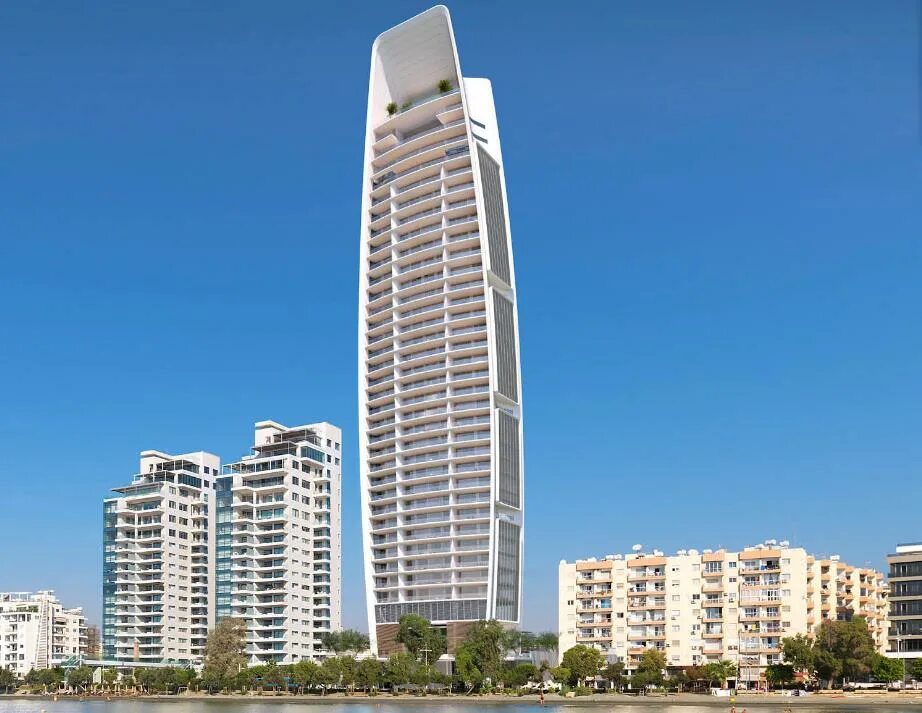 Башня one в лимассоле. Кипр небоскребы. one tower limassol. лимассол небоскребы 19×6. самое высокое здание в лимассоле.