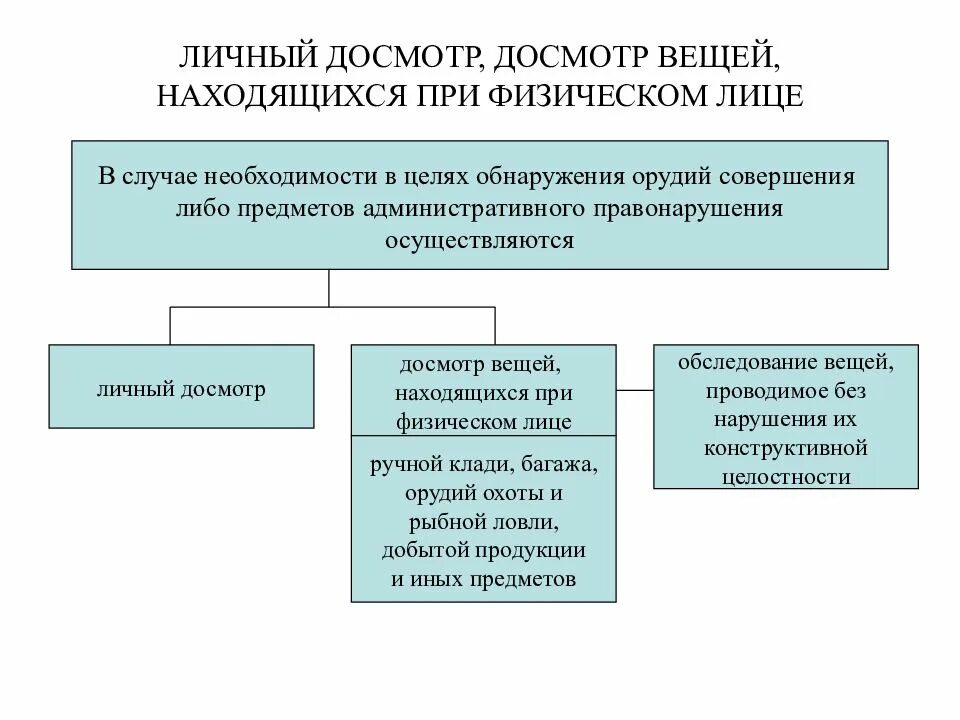Цели досмотров