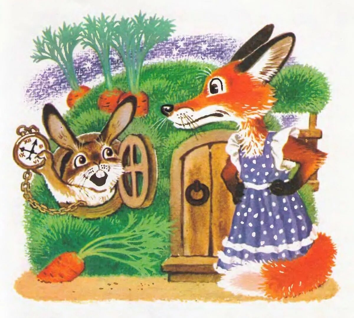 Сказку лис и заяц