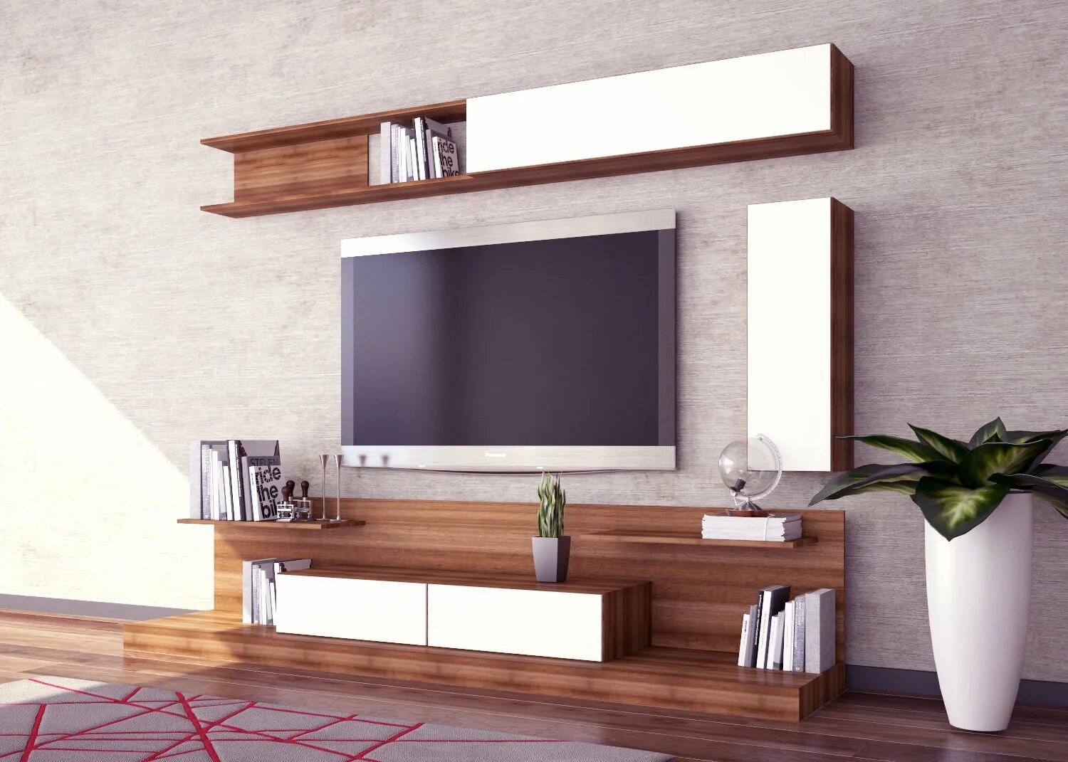 Консоль под телевизор. Консоль под ТВ для гостиной в современном стиле. TV Wall Unit. Настенная консоль под телевизор. Unit tv