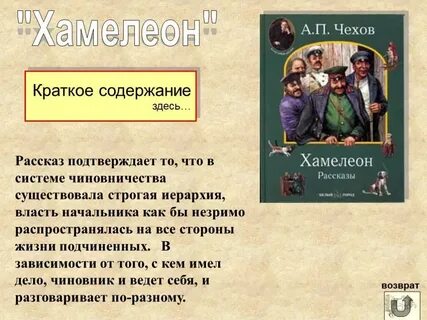 Чехов хамелеон краткий пересказ для читательского дневника
