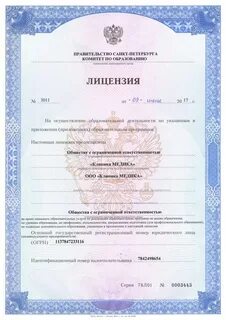 Номер лицензии на образовательную деятельность