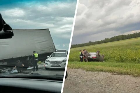 Автомобиль попавший в дтп несколько раз перевернулся