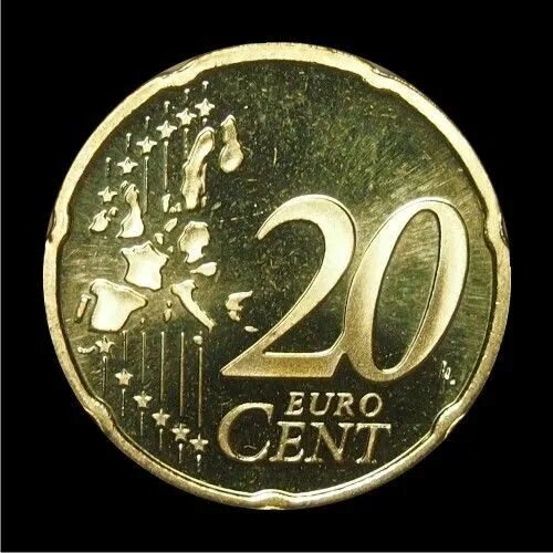 20 центов в рублях на сегодня. Монета 20 центов евро. 20 Евроцентов 2005 года. 20 Центов евро в рублях. 20 КС монета.