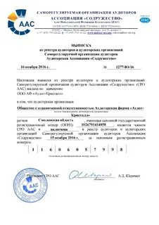 Реестр аудиторов