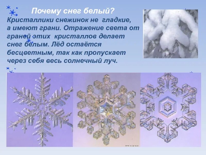 Снег как объяснить детям. Почему снег белый. снежинки для детей. снежинки для презентации. презентация на тему снег.