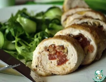 Рулет из курицы с грецкими орехами