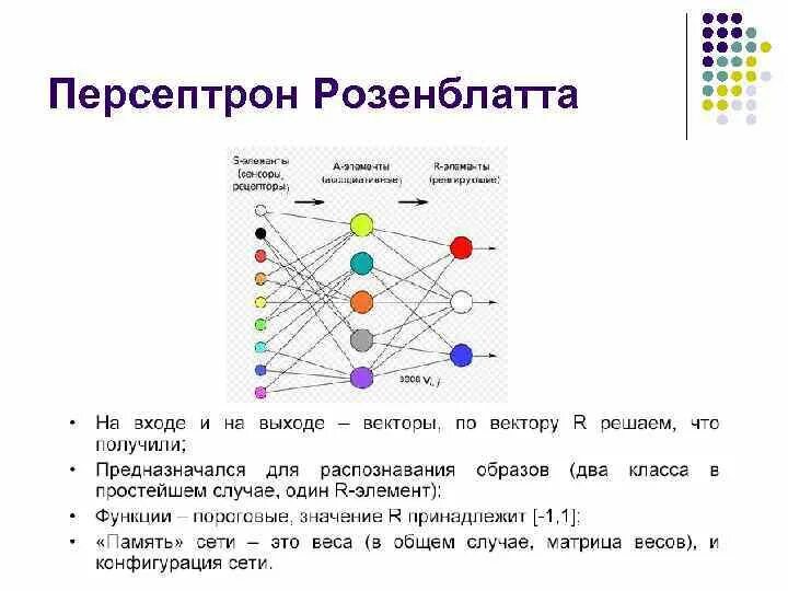 Что содержится в весах персептрона