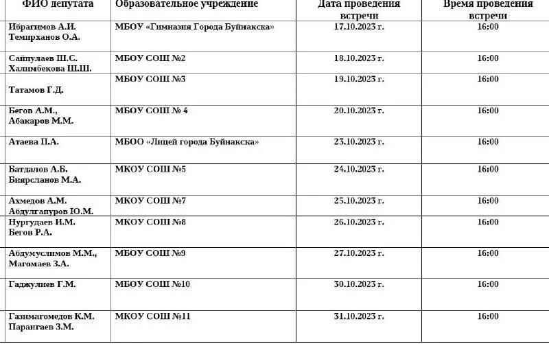 почта буйнакск график