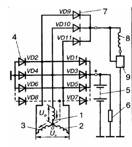 Диодный мост автомобильного генератора схема подключения. Схемы приводных механизмов генераторных установок. Схема генераторной установки. Схема генераторной установки. Схема подключения генератора маз ямз 238.