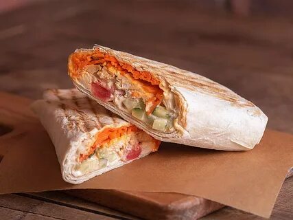 Шаурма в лаваше с корейской морковкой