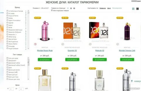 Парфюм сайт каталог