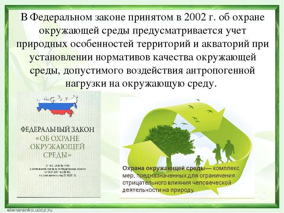 Экологическое право граждан и организаций. Закон об окружающей среде. Законодательство об охране окружающей среды. Федеральный закон об охране окружающей среды. Характеристика охрана окружающей среды.