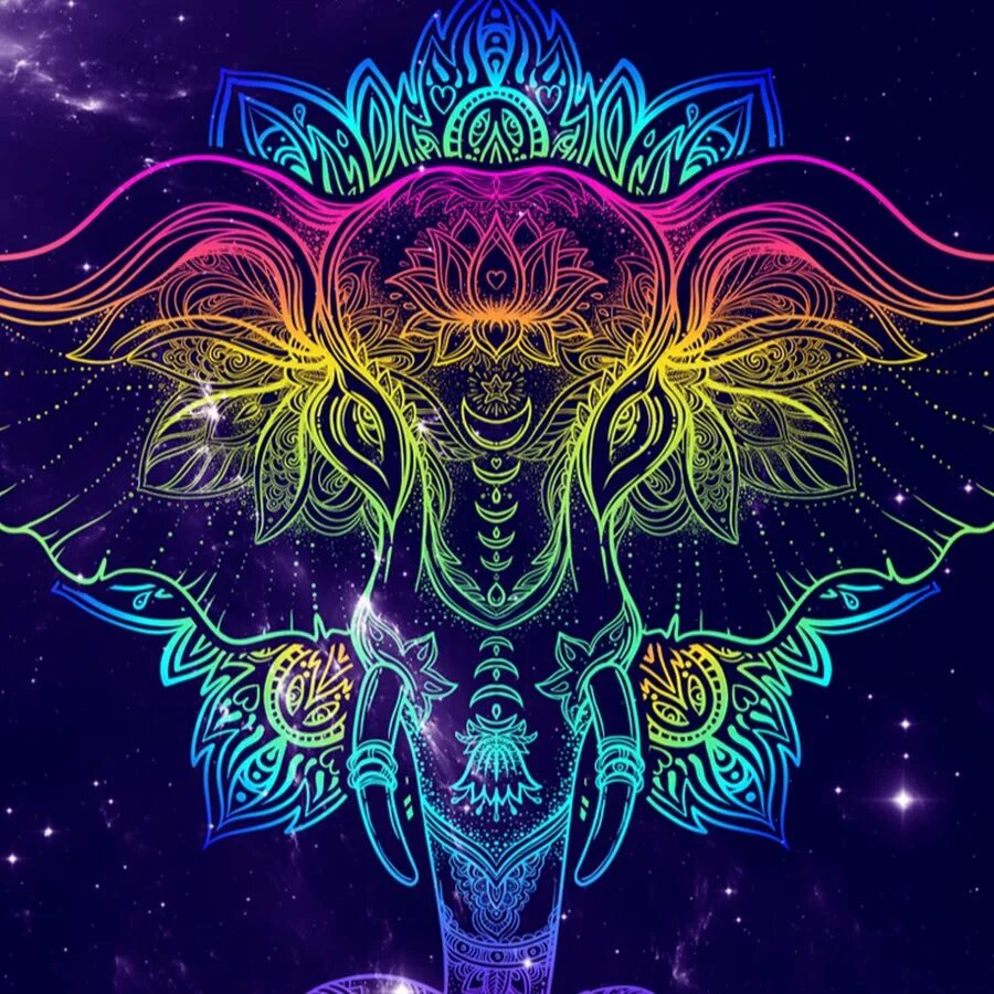 Neon elephant