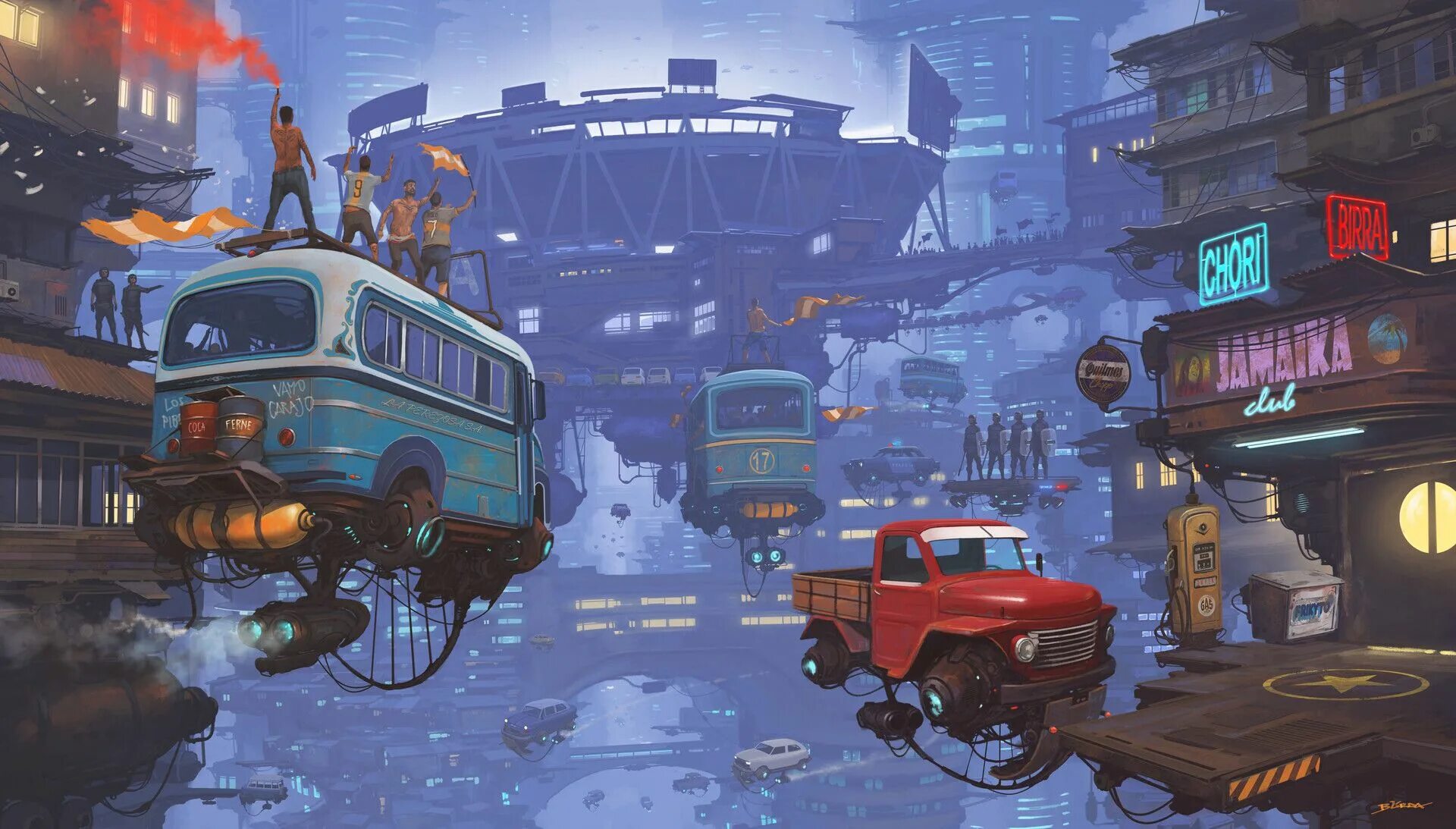 Как сделать ретро игру. Художник alejandro burdisio. алехандро бурдисио. стимпанк дизельпанк киберпанк. дизельпанк ретрофутуризм город арт.