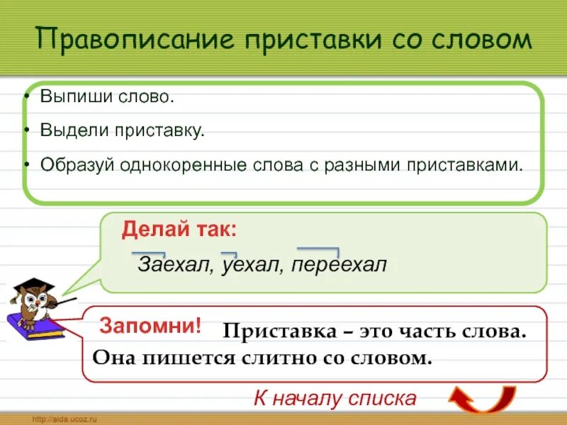 Приставка в слове в третьих