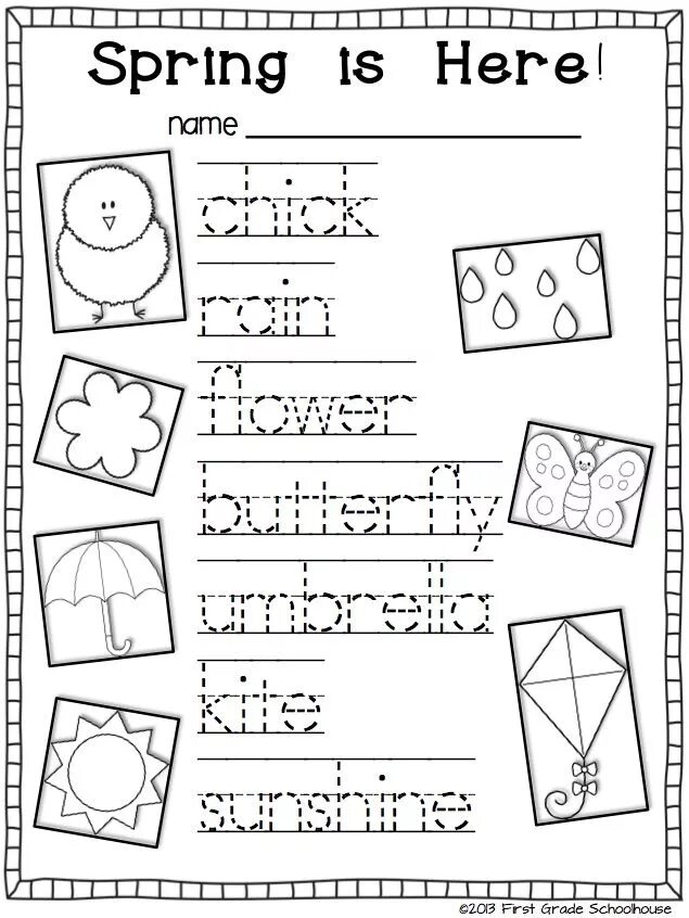 Write words activities