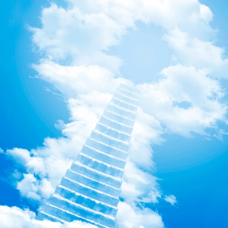 Подняться ввысь. Дорога к небу. Лестница в небо. Ступеньки в небо. Лестница уходящая в небо.