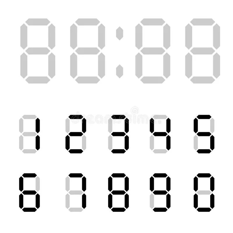 Цифры электронных часов. Цифры для цифровых часов. Цифровые часы цифры. Цифровые часы вектор.