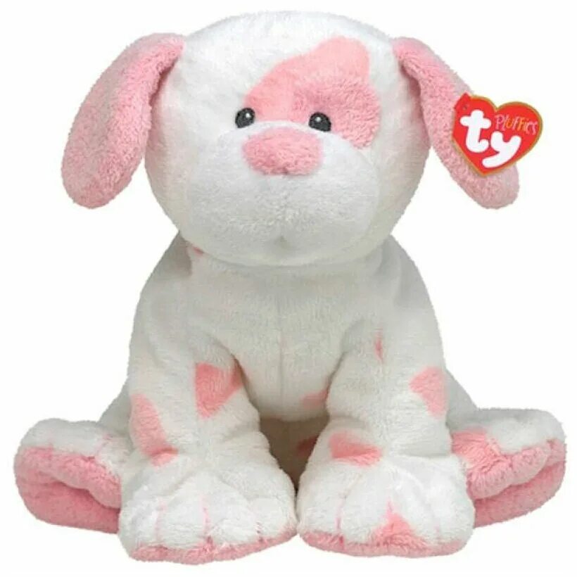 Розовый собака игрушка. Мягкая игрушка ty Pluffies. Мягкая игрушка чихуахуа белая 25 см ty 36460. Щенок Pluffies.