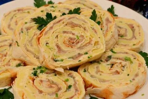 Рулеты из лаваша с консервированной