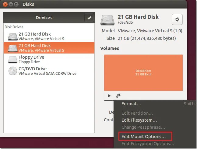 Ubuntu media mount. Монтирование vhd в linux. mount linux.